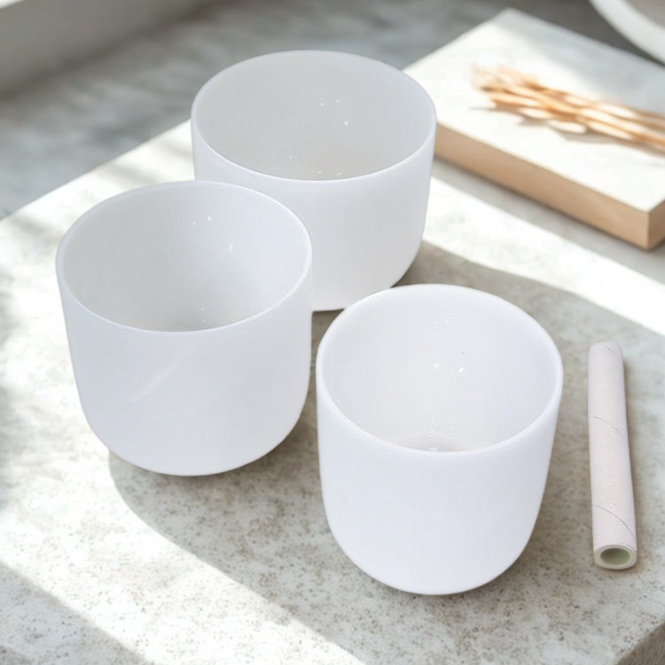 The "Moonlight" Frosted Crystal Singing Bowl | 432Hz Healing Frequency