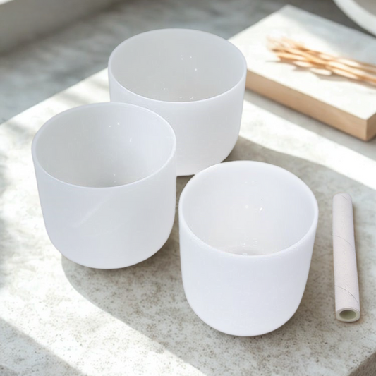 The "Moonlight" Frosted Crystal Singing Bowl | 432Hz Healing Frequency